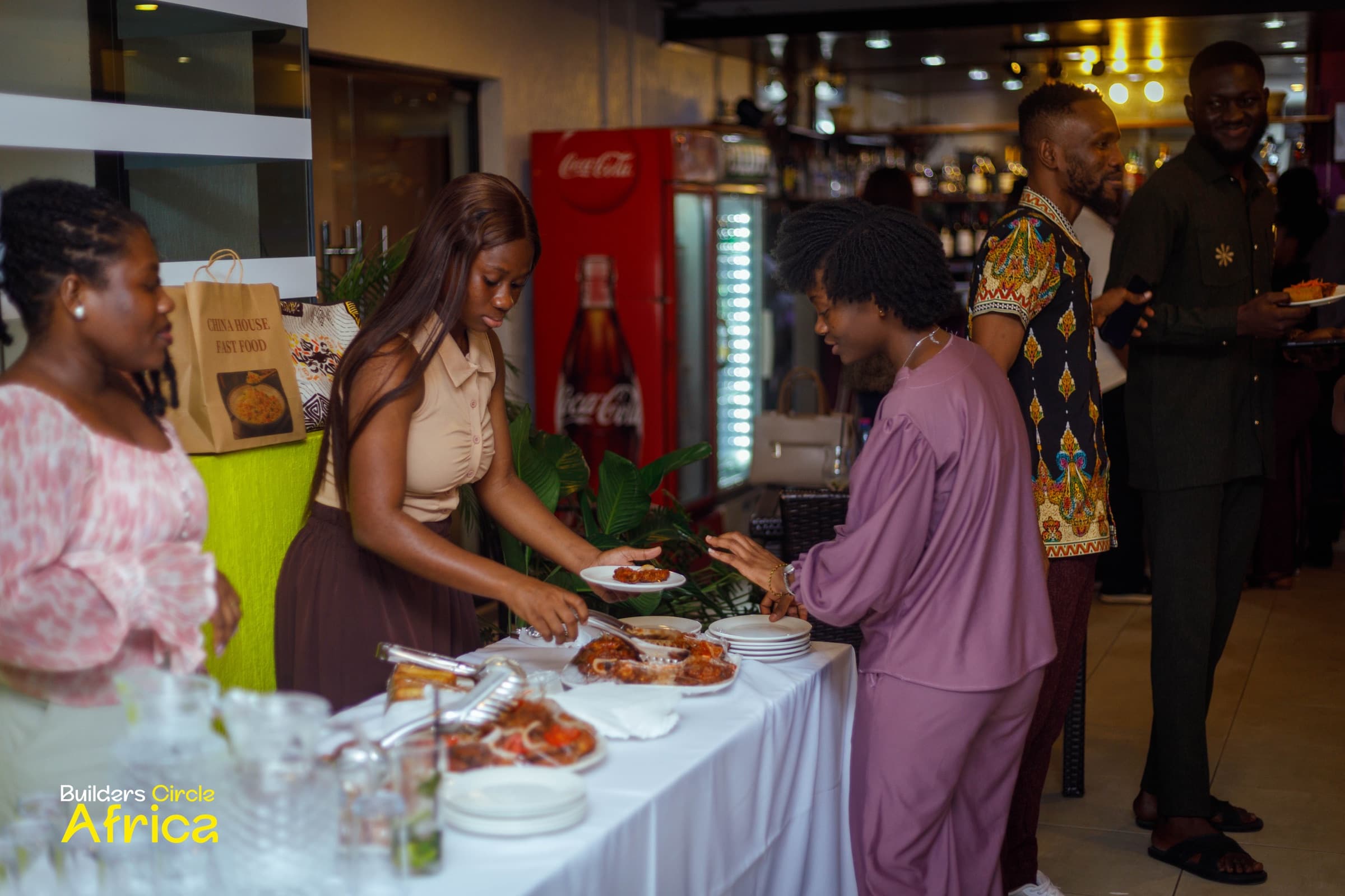 Guests at the buffet